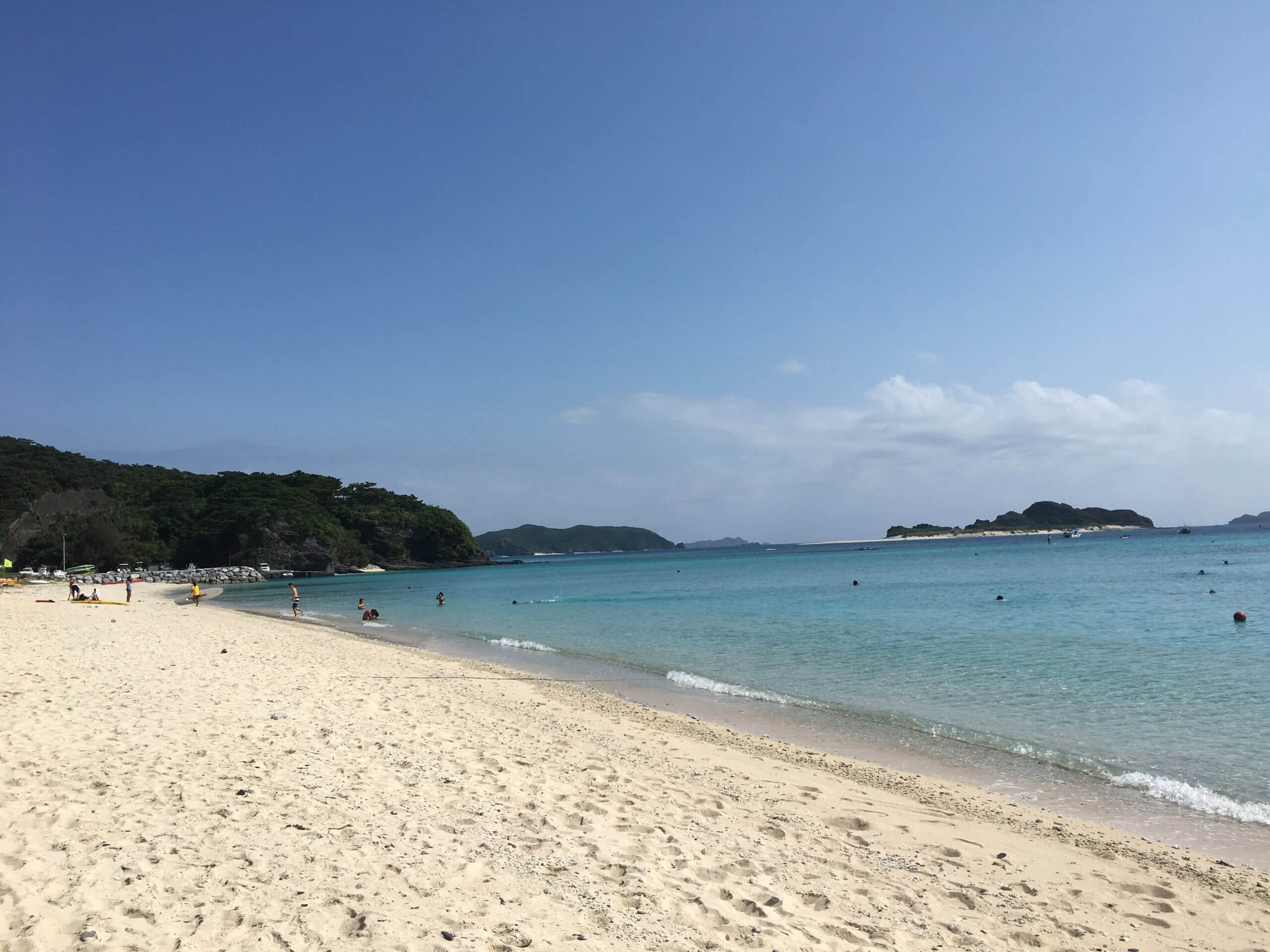 Scenic tropical beach with turquoise sea in Zamami Island, Okinawa